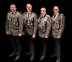 Vorstand Schützenverein Heidenau v.l. Stefan Hermsdorf, Thorsten Ehlermann, Olaf Bruns und Christian Martens
